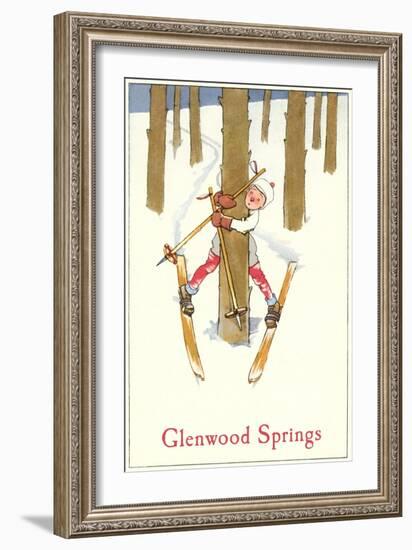 Skiing in Glenwood Springs-null-Framed Art Print