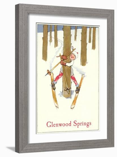 Skiing in Glenwood Springs-null-Framed Art Print