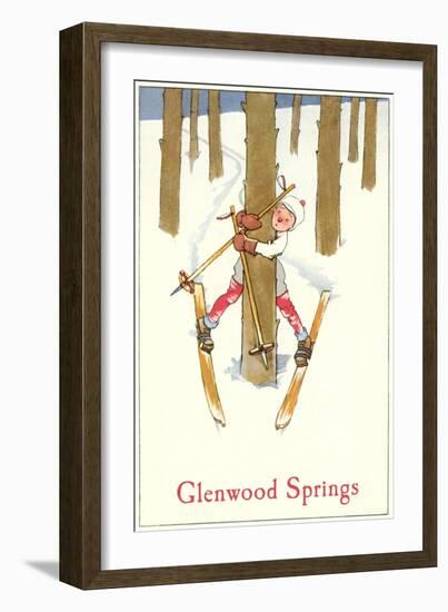 Skiing in Glenwood Springs-null-Framed Art Print