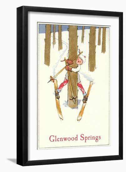 Skiing in Glenwood Springs-null-Framed Art Print