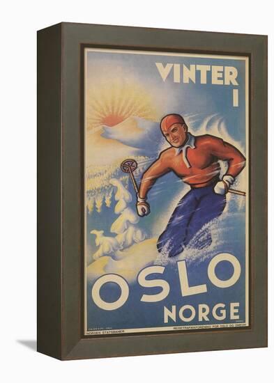 Skiing in Oslo, Norway-null-Framed Stretched Canvas