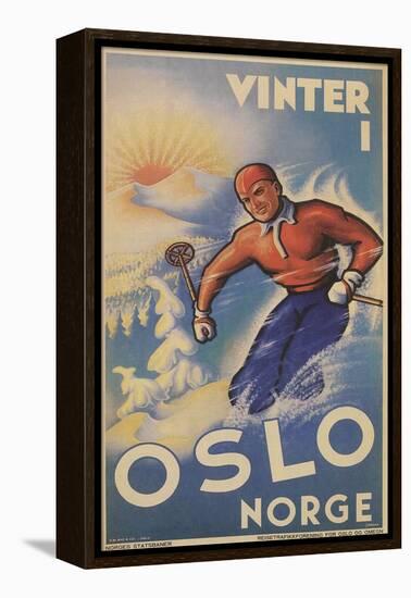 Skiing in Oslo, Norway-null-Framed Stretched Canvas