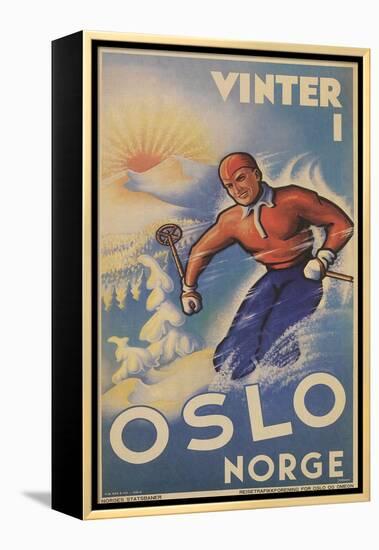 Skiing in Oslo, Norway-null-Framed Stretched Canvas