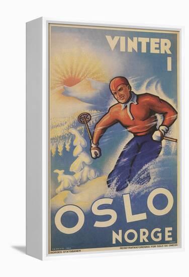 Skiing in Oslo, Norway-null-Framed Stretched Canvas