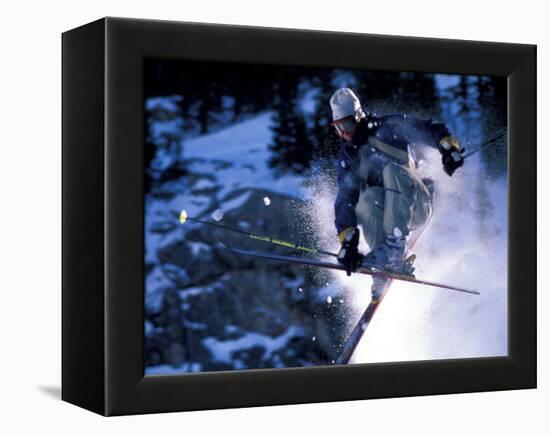 Skiing in Santa Fe, New Mexico, USA-Lee Kopfler-Framed Premier Image Canvas