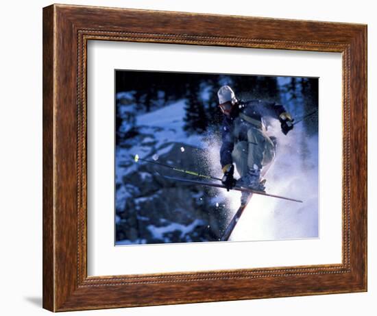 Skiing in Santa Fe, New Mexico, USA-Lee Kopfler-Framed Photographic Print