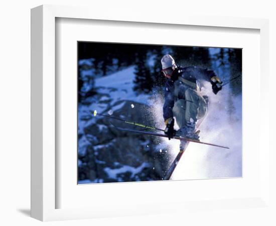 Skiing in Santa Fe, New Mexico, USA-Lee Kopfler-Framed Photographic Print