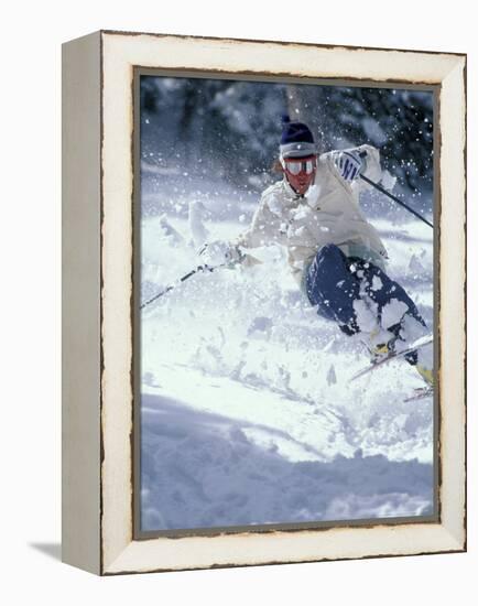 Skiing in Taos, New Mexico, USA-Lee Kopfler-Framed Premier Image Canvas