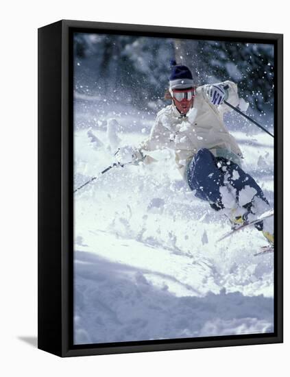 Skiing in Taos, New Mexico, USA-Lee Kopfler-Framed Premier Image Canvas