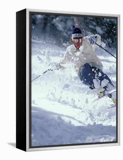 Skiing in Taos, New Mexico, USA-Lee Kopfler-Framed Premier Image Canvas