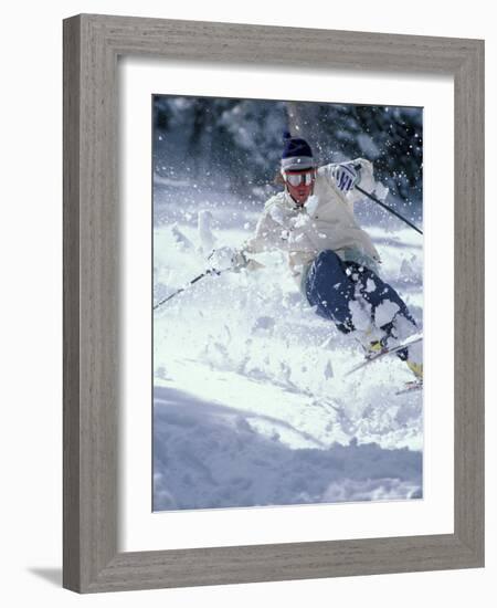 Skiing in Taos, New Mexico, USA-Lee Kopfler-Framed Photographic Print