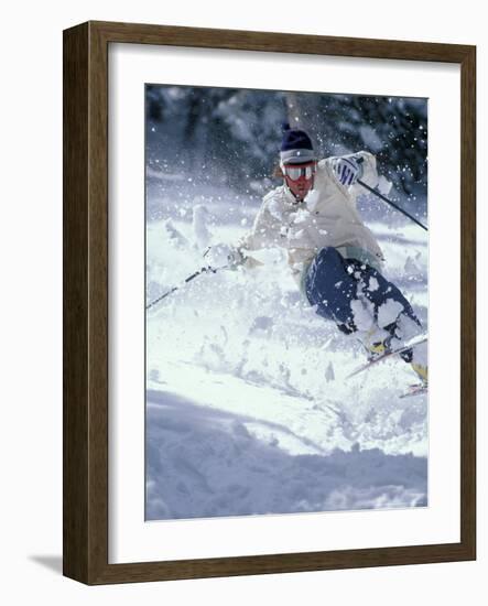 Skiing in Taos, New Mexico, USA-Lee Kopfler-Framed Photographic Print