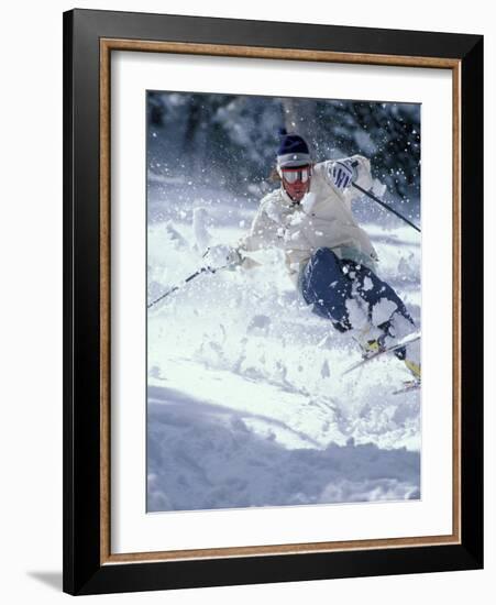 Skiing in Taos, New Mexico, USA-Lee Kopfler-Framed Photographic Print