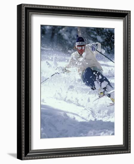 Skiing in Taos, New Mexico, USA-Lee Kopfler-Framed Photographic Print