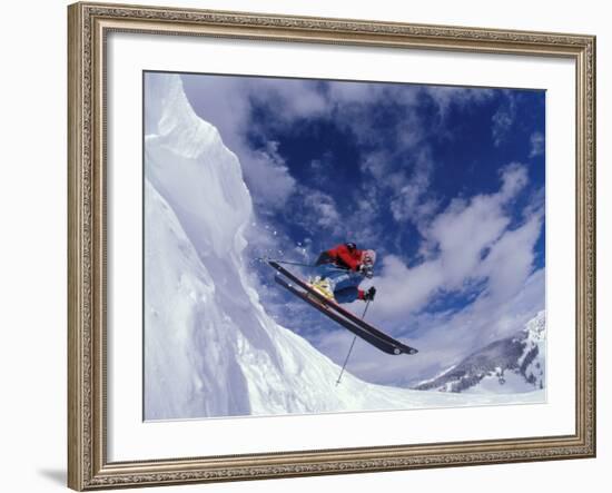 Skiing in Vail, Colorado, USA-Lee Kopfler-Framed Photographic Print