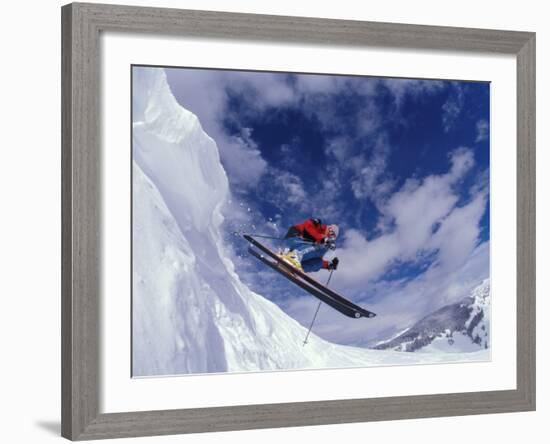 Skiing in Vail, Colorado, USA-Lee Kopfler-Framed Photographic Print