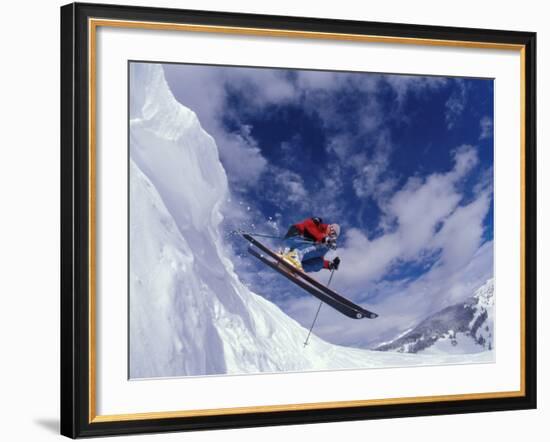 Skiing in Vail, Colorado, USA-Lee Kopfler-Framed Photographic Print