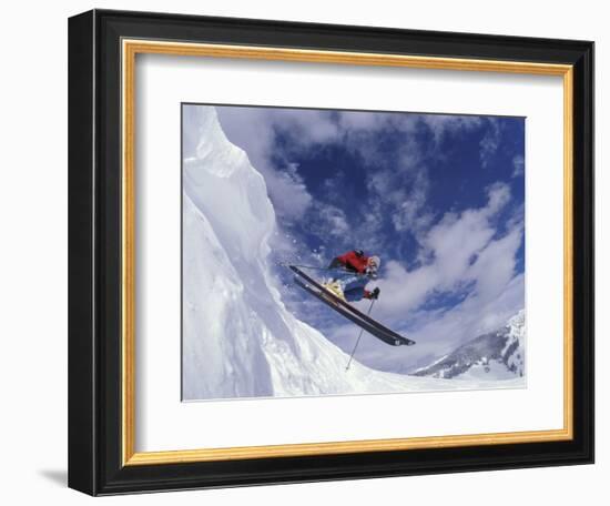 Skiing in Vail, Colorado, USA-Lee Kopfler-Framed Photographic Print