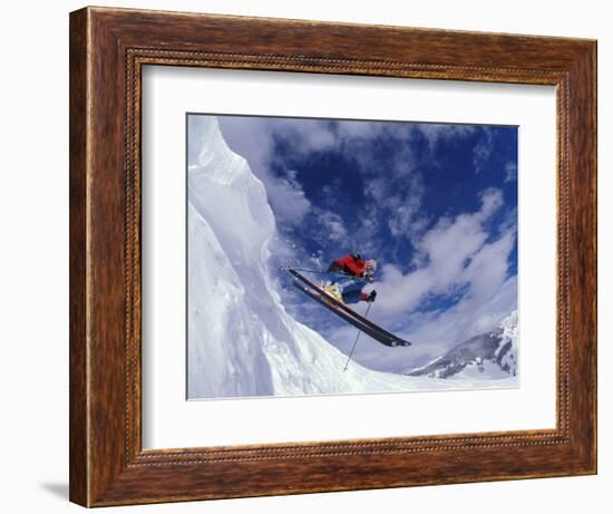 Skiing in Vail, Colorado, USA-Lee Kopfler-Framed Photographic Print