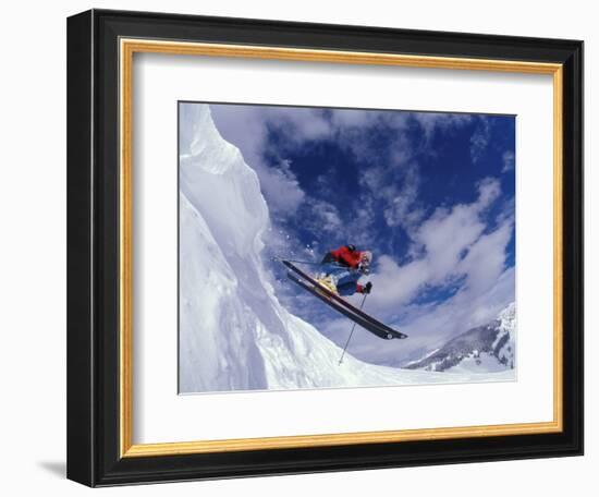 Skiing in Vail, Colorado, USA-Lee Kopfler-Framed Photographic Print