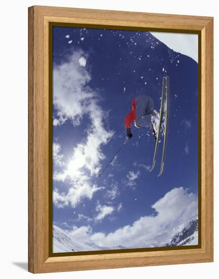 Skiing, Loveland Pass, Colorado, USA-Lee Kopfler-Framed Premier Image Canvas