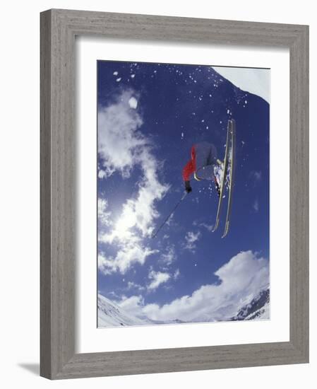 Skiing, Loveland Pass, Colorado, USA-Lee Kopfler-Framed Photographic Print