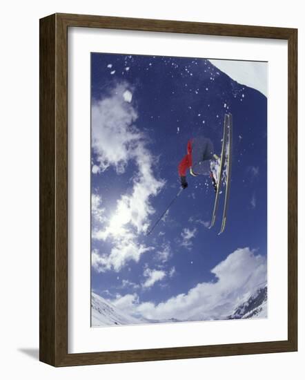 Skiing, Loveland Pass, Colorado, USA-Lee Kopfler-Framed Photographic Print