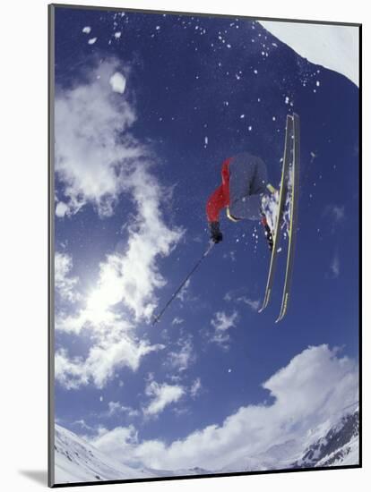 Skiing, Loveland Pass, Colorado, USA-Lee Kopfler-Mounted Photographic Print