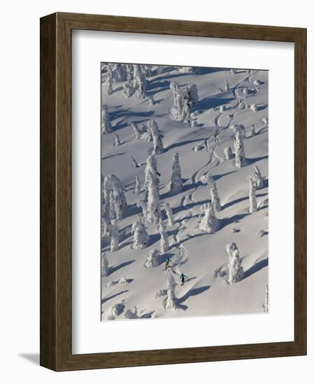 Skiing Through the Snowghosts at Whitefish Mountain Resort, Montana, USA-Chuck Haney-Framed Photographic Print