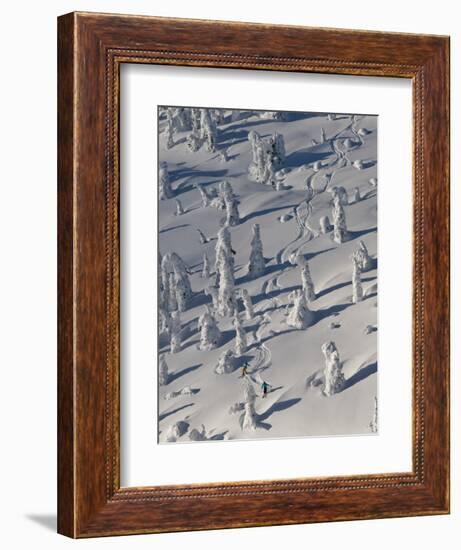 Skiing Through the Snowghosts at Whitefish Mountain Resort, Montana, USA-Chuck Haney-Framed Photographic Print