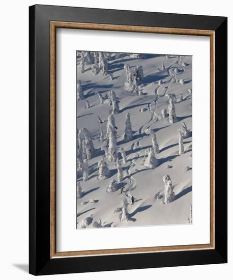 Skiing Through the Snowghosts at Whitefish Mountain Resort, Montana, USA-Chuck Haney-Framed Photographic Print