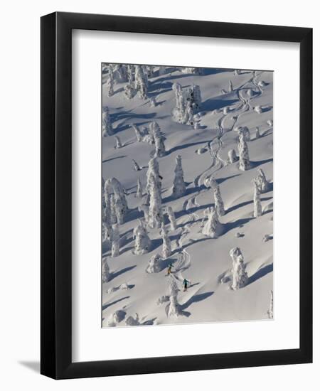 Skiing Through the Snowghosts at Whitefish Mountain Resort, Montana, USA-Chuck Haney-Framed Photographic Print