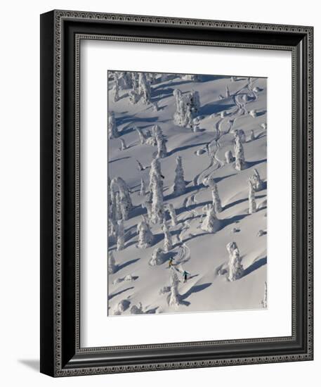 Skiing Through the Snowghosts at Whitefish Mountain Resort, Montana, USA-Chuck Haney-Framed Photographic Print