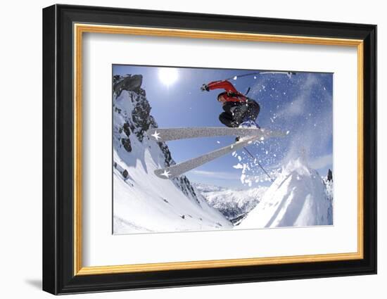 Skiing, Tristkopf, Kelchsau, Tyrol, Austria (Mr)-Norbert Eisele-Hein-Framed Photographic Print