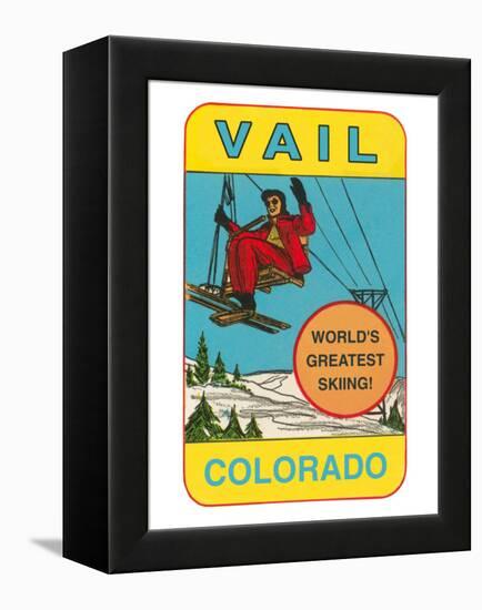 Skiing, Vail, Colorado-null-Framed Stretched Canvas