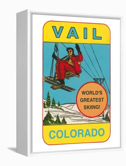 Skiing, Vail, Colorado-null-Framed Stretched Canvas