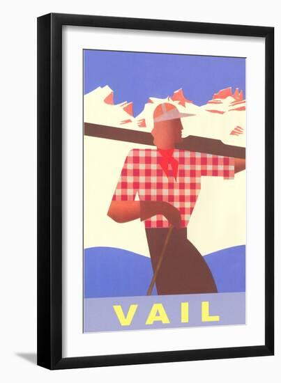 Skiing, Vail, Colorado-null-Framed Art Print