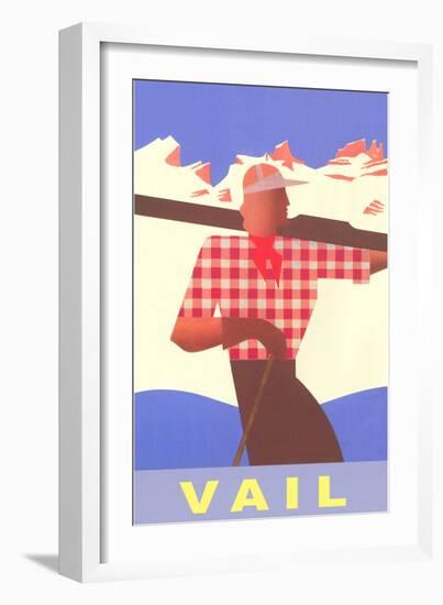 Skiing, Vail, Colorado-null-Framed Art Print