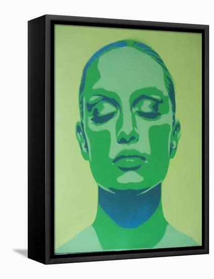 Skin Deep Green-Abstract Graffiti-Framed Premier Image Canvas