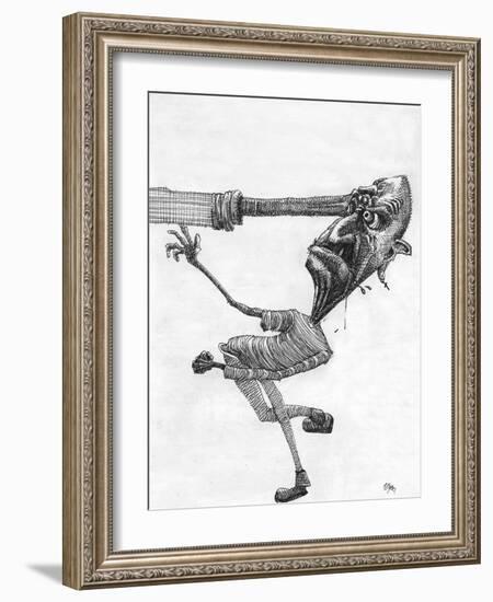 Skinhead Punch-Tim Kahane-Framed Photographic Print