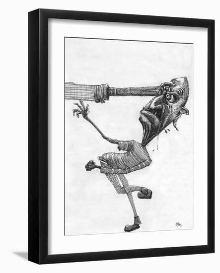 Skinhead Punch-Tim Kahane-Framed Photographic Print