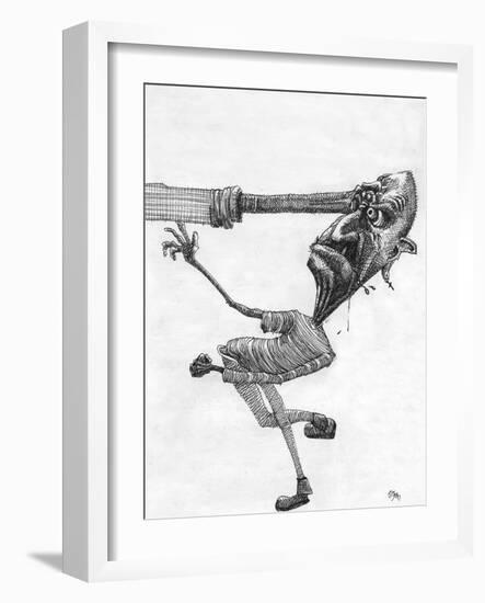 Skinhead Punch-Tim Kahane-Framed Photographic Print