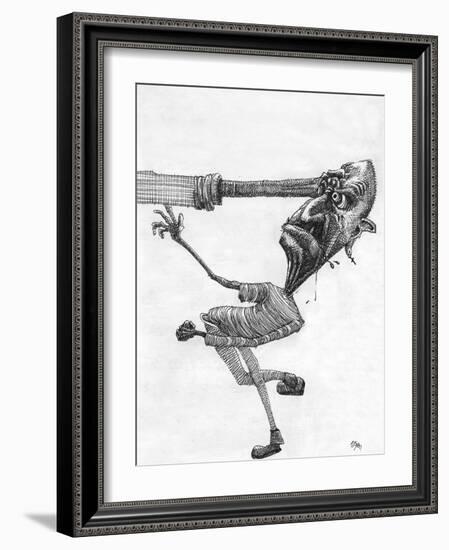 Skinhead Punch-Tim Kahane-Framed Photographic Print