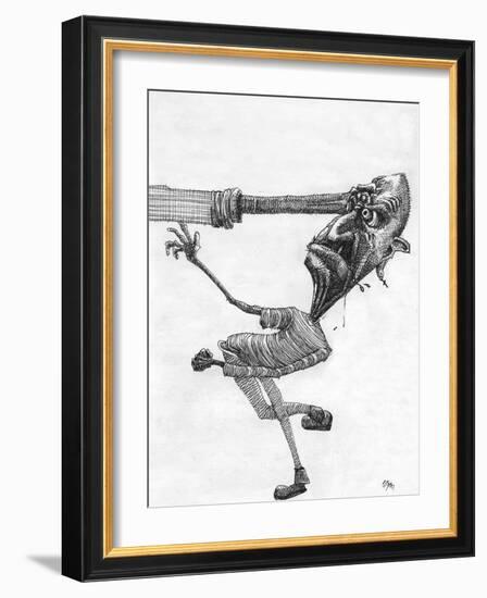 Skinhead Punch-Tim Kahane-Framed Photographic Print