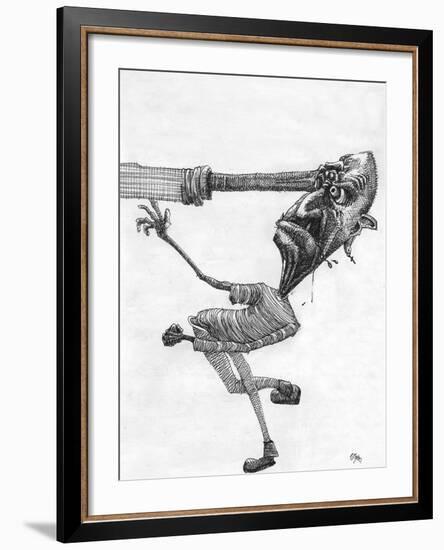 Skinhead Punch-Tim Kahane-Framed Photographic Print