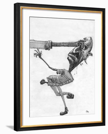 Skinhead Punch-Tim Kahane-Framed Photographic Print