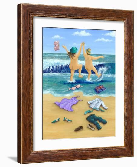 Skinny Dippers-Peter Adderley-Framed Art Print
