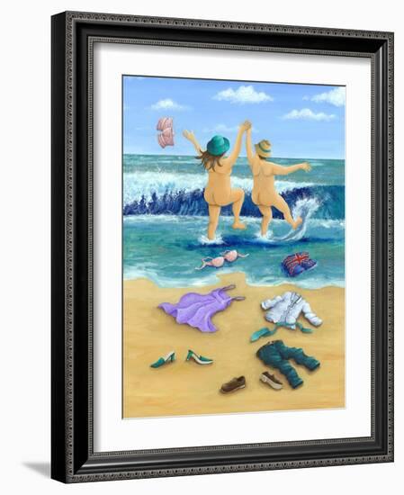 Skinny Dippers-Peter Adderley-Framed Art Print