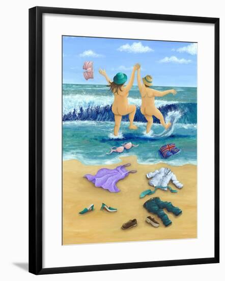 Skinny Dippers-Peter Adderley-Framed Art Print