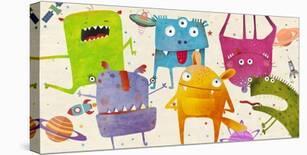 Alien Friends-Skip Teller-Stretched Canvas